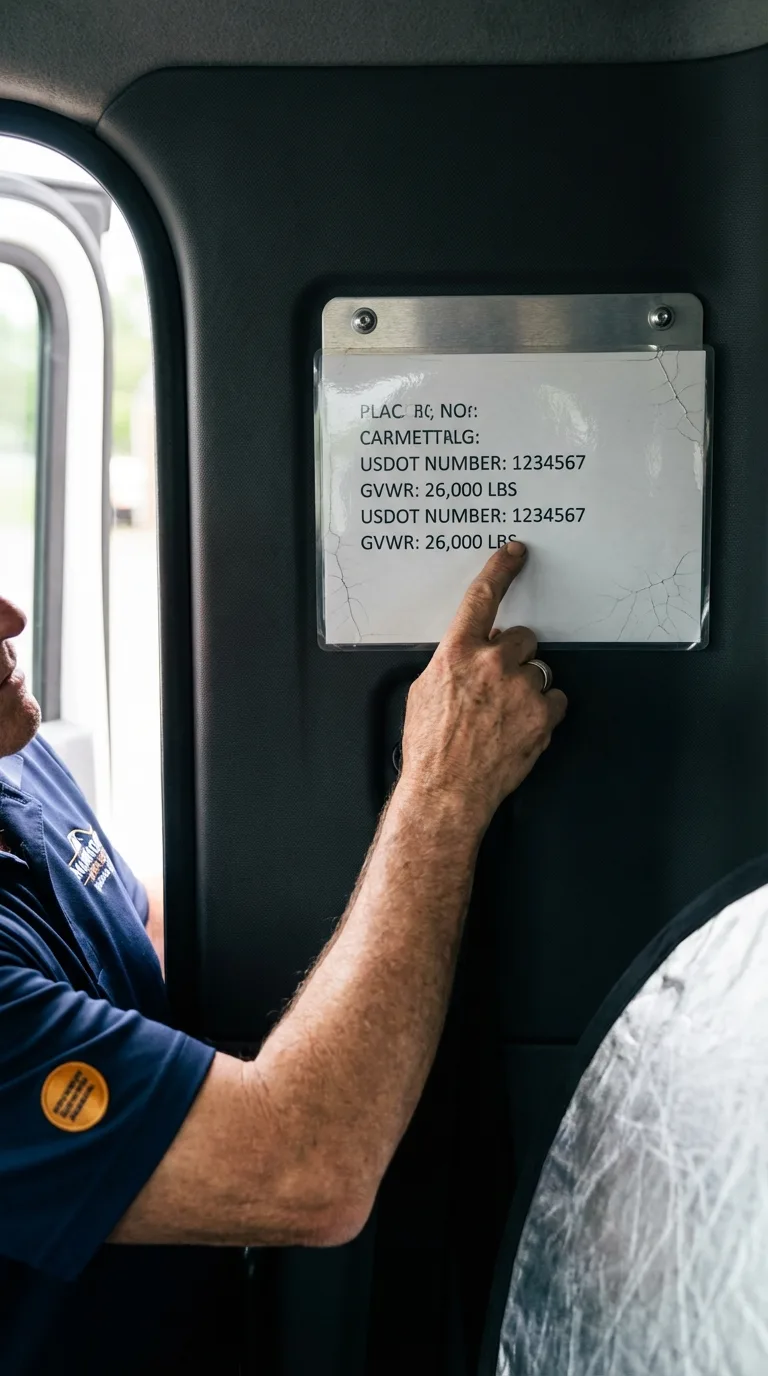 USDOT licensing placard verification in New Bremen